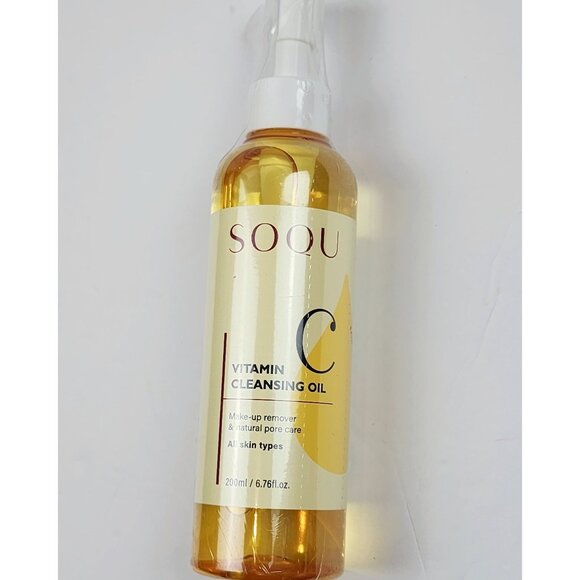 SOQU Vitamin C Cleansing Oil 200ml - Make-Up Remover & Natural Pore Care For All - Picture 7 of 7
